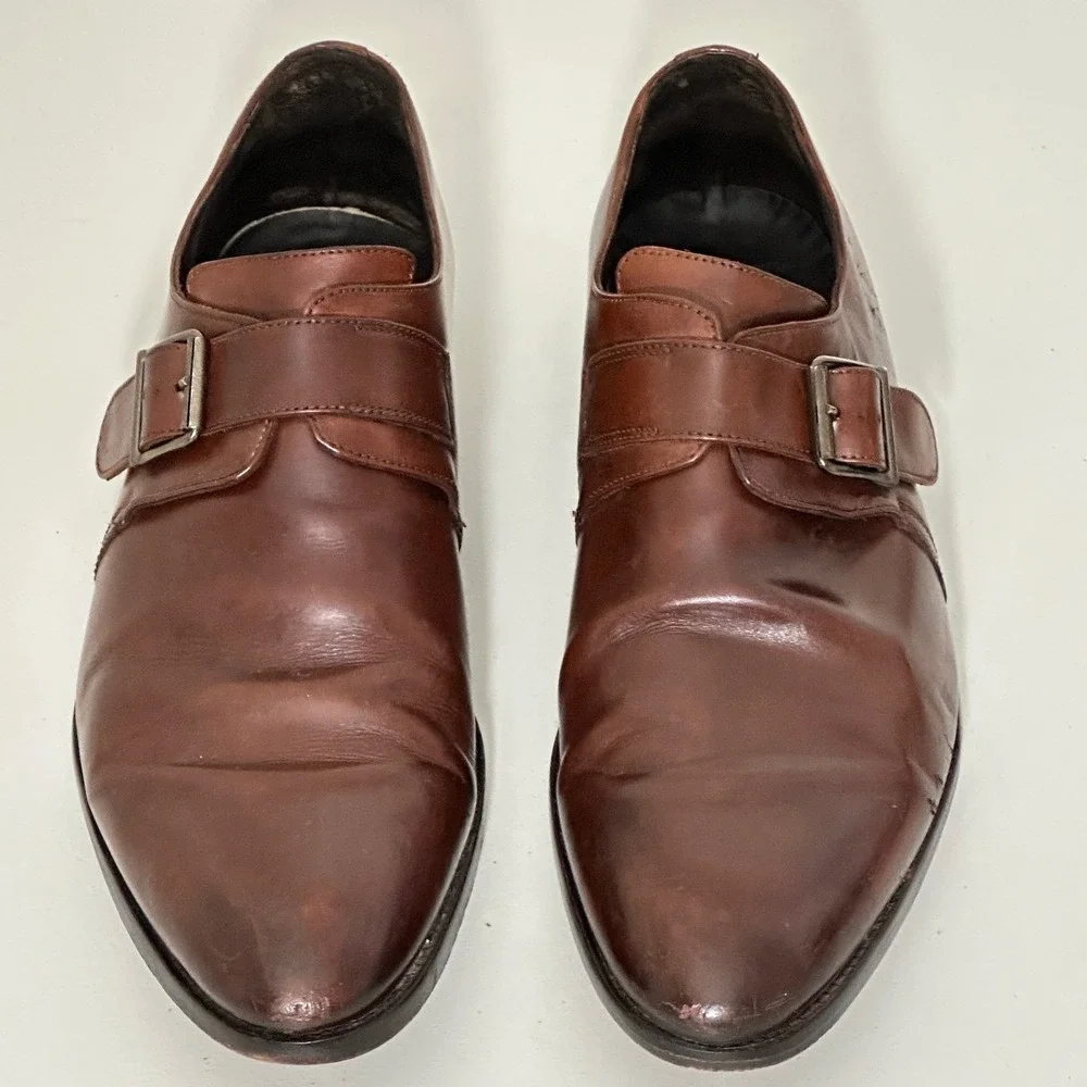 To Boot NY Adam Derrick Mens Shoes 10 Brown Leather Single Monk Strap Classic